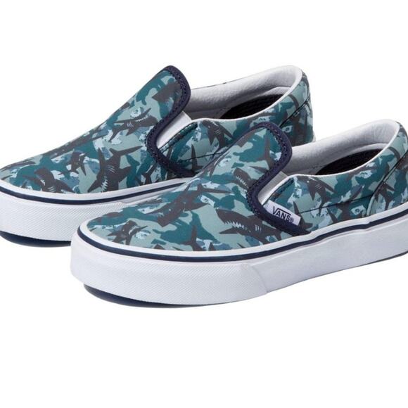 Vans Kids Classic Slip-On Shoe Animal Camo Parisian Night/True White 10.5K NEW - Picture 4 of 11